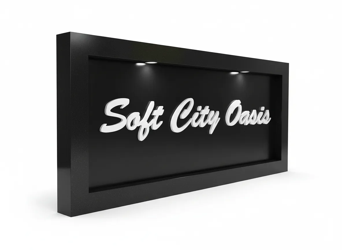 Soft City Oasis - Illuminated frame