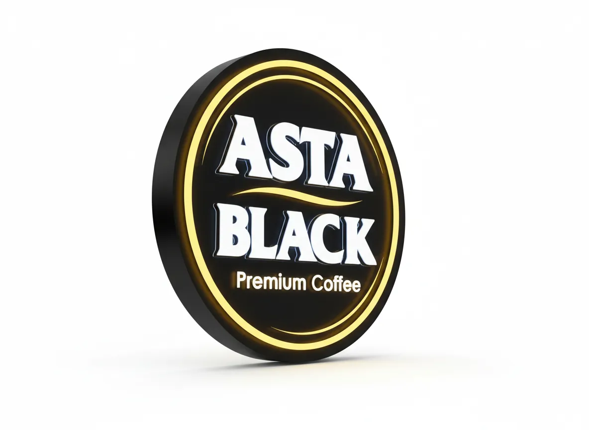 Asta Black - Round sign