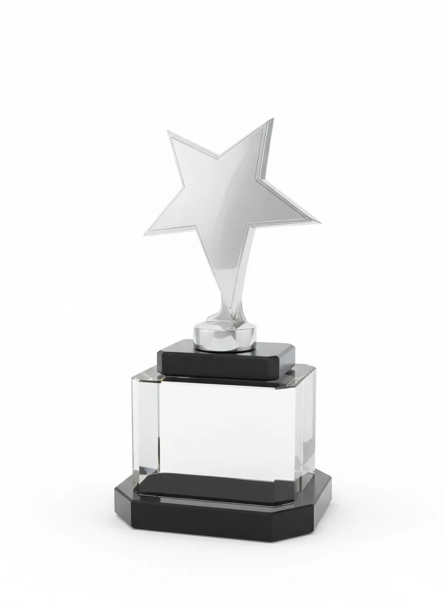 Silver star trophy
