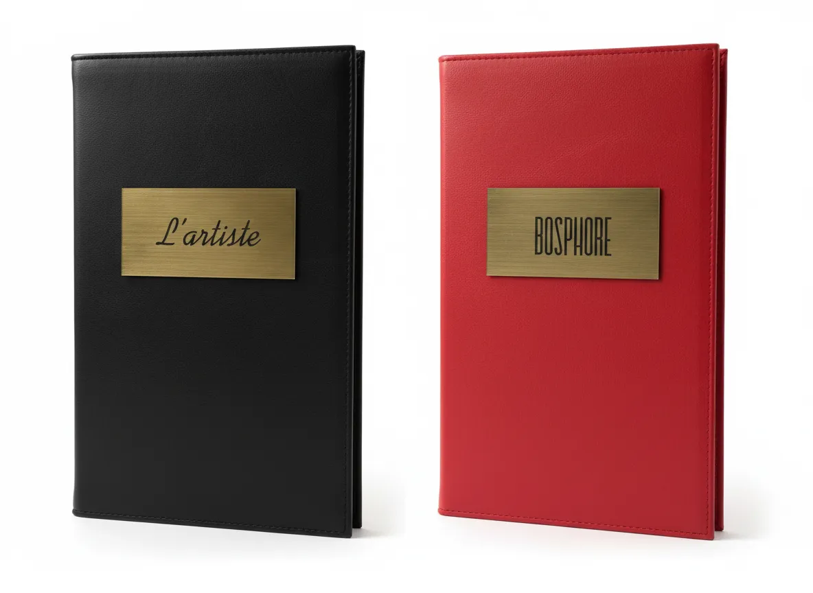 L'artiste & Bosphore - Leather menus